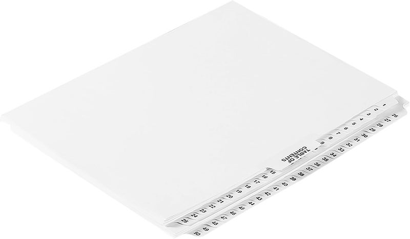ExhibitindexesÂ® Numbered Dividers 1-50 Punched - AVE Style Bold Tabs - Side Collated Exhibit Tabs - Made in The USA | Letter Size - 1-50 - Sets - Image 4